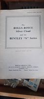 Brochure title page showing 'The Rolls-Royce Silver Cloud and the Bentley "S" Series' by Rolls-Royce Ltd.