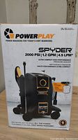 Front view of boxed PowerPlay Spyder unit
