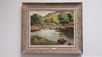 Full view of framed painting