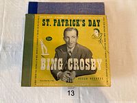 Yellow album cover showing Bing Crosby with the title 'St. Patrick's Day' by Decca Records.