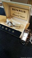 Two ladies wristwatches including Benrus in case and Citizen quartz watch on display