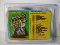Front view of the 1980 Star Wars The Empire Strikes Back O-Pee-Chee trading card checklist showing Darth Vader image and card listing