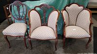 Front view of all three chairs arranged side by side