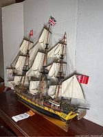 Overall right-front view showing full rigging and sails