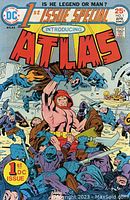 Front cover of Atlas #1 comic book showing the character Atlas lifting enemies with bold graphics and text.