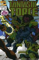 Front cover of Fantastic Four #1 comic book showing main characters and title