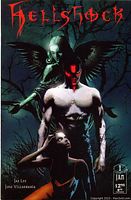 Photo of Hellshock #1 comic book with dark, gothic cover art by Jae Lee featuring supernatural characters.