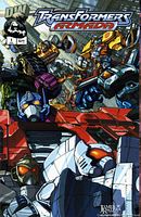 Front cover of the Transformers Armada #1 comic book showing multiple Transformer characters in action poses with the title and issue number.