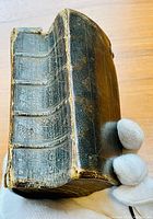 Spine and front cover showing raised bands and blind-stamped tooling
