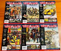 Photo shows the front covers of six Wargames Illustrated magazines, issues 275, 276, 277, 278, 280, and 281, with vivid historical and miniature wargaming artwork.