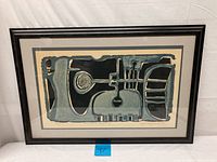 Full view of framed lithograph showing overall presentation