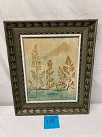 Full view of framed mixed media artwork titled 'Winter' with the artist’s signature visible.