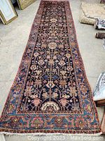 Full-length top-down view of runner on concrete floor