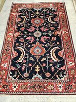 Full view of rug laid flat on floor