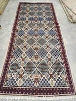 Full view of carpet laid on concrete floor