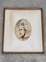 Framed original watercolor painting showing full artwork and frame.