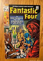Front cover of Fantastic Four comic book issue #96 showing main characters and antagonist with title and issue details.