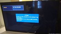 Samsung 39 inch TV powered on showing HDMI input screen with no signal message