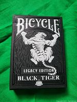 Bicycle Black Tiger Legacy Edition playing cards box with muscular white tiger graphic