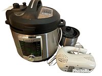 Instant Pot, hand mixer and Little Dipper crock pot shown together from an angle