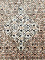 Full view of rug showing central medallion and overall pattern