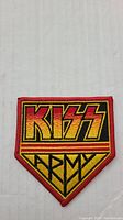 Front of the KISS Army patch showing colored embroidered design