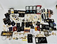 Overview of entire lot laid out on white background