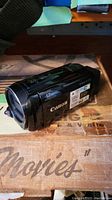 Canon Vixia HFR70 video camera body showing front lens and branding