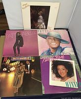 Five Patti LaBelle LP album covers displayed together showing front art and titles.