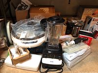 Overview of lot showing Vita-Mix blender and various other appliances