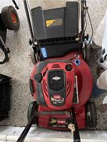 Top view of red Toro Recycler 22 mower showing Briggs & Stratton 190cc engine and Toro branding