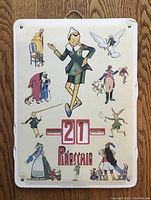Full view of front side of calendar showing Pinocchio character and date dials on July 21st.