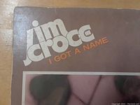 Close-up image of album cover showing 'jim croce I GOT A NAME' text.