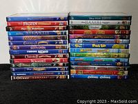 Full view of stacked DVD titles showing front and spine details.