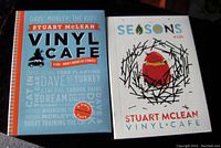 Two audio CD boxed sets by Stuart McLean titled "Dave Morley The Kids" and "Seasons."
