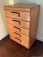 Full front view of the dresser showing overall appearance and finish