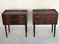 Two nightstands side by side showing full view and overall condition