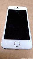 Front view of iPhone showing the screen and home button.