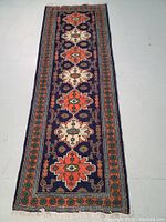 Full length view of runner showing overall pattern and color scheme