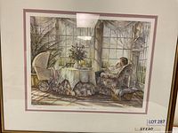 Full view of framed art print titled 'Mother's Arms' by Trisha Romance, showing the entire image and frame.