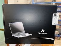 Front of the closed Gateway laptop retail box showing branding and product image.
