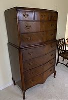 Front view of full dresser showing overall design and finish.