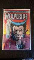 Front view of the Wolverine #1 1982 comic book with shiny foil cover showing character and logo clearly.