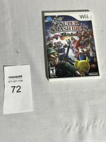 Front of the game case showing the full cover art for Super Smash Bros Brawl on Wii.