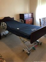 Side view of the bed lowered flat