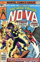 Front cover of Nova #2 comic book showing the title, price (30 cents), Marvel Comics Group header, and characters Nova, Powerhouse and Condor in action.