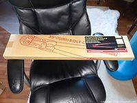 30-inch Clipper Cut Bolt Cutters box on an office chair, showing length and brand graphics on box.
