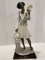Front view of the Giuseppe Armani Nicole figurine on wooden base