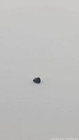 Photo showing the small size sapphire gemstone on a plain white background, highlighting the shape and color.