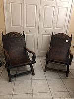 Two Campeachy chairs side by side, front view
